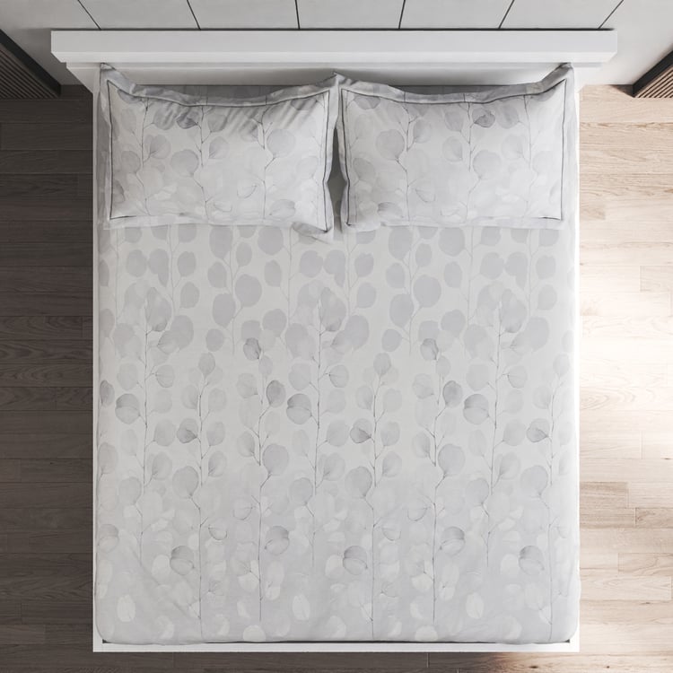 Iced Palace Louise Cotton 180TC Printed 3pcs Super King Bedsheet Set