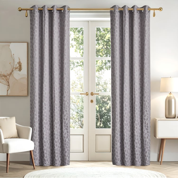 Southwalk Set of 2 Jacquard Light Filtering Door Curtains - 9ft