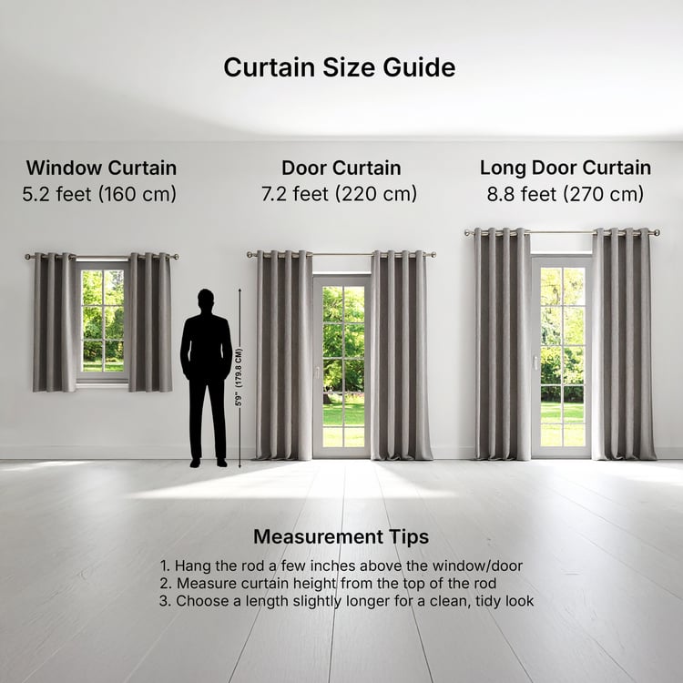 Southwalk Set of 2 Jacquard Light Filtering Door Curtains - 9ft