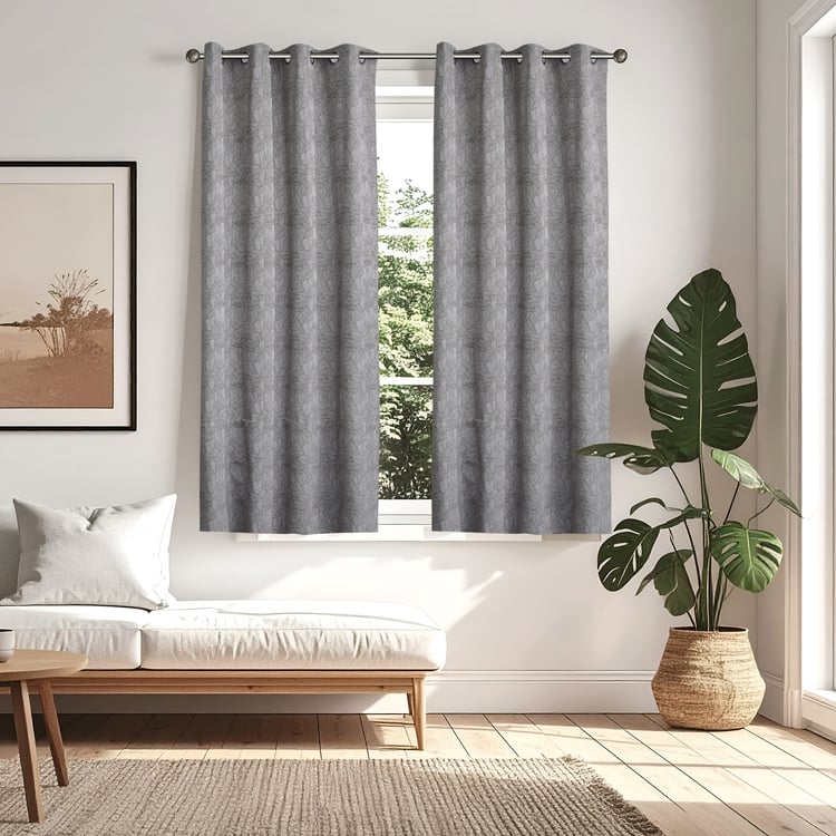 Southwalk Set of 2 Jacquard Light Filtering Window Curtains - 5ft