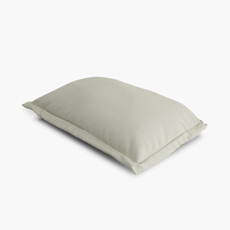Zepher Jacquard Checkmate Set of 2 Cotton Pillow Covers - 70x45cm