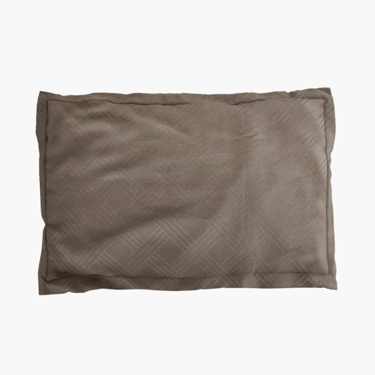 Zepher Grid Set of 2 Cotton Jacquard Pillow Covers - 70x45cm