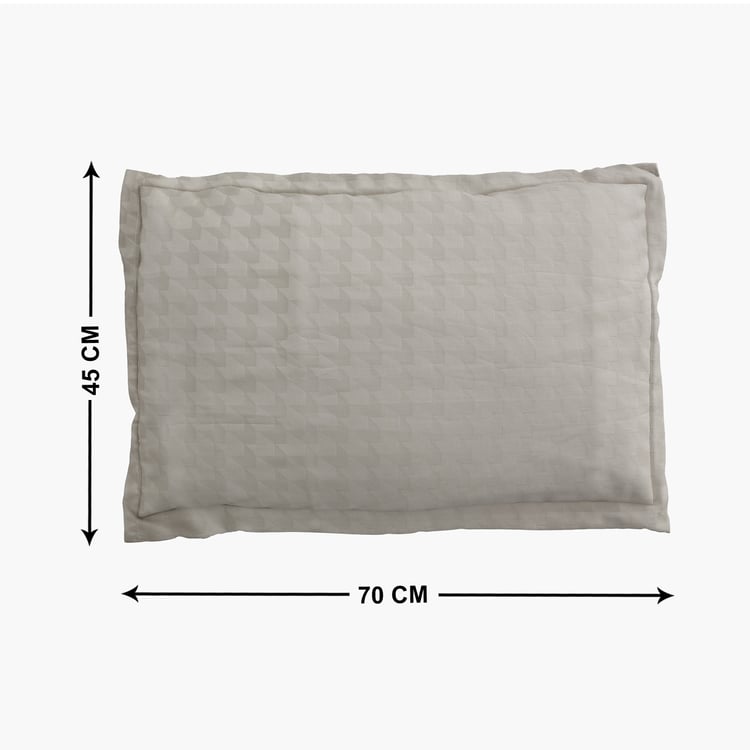 Zepher Prism Set of 2 Cotton Jacquard Pillow Covers - 70x45cm
