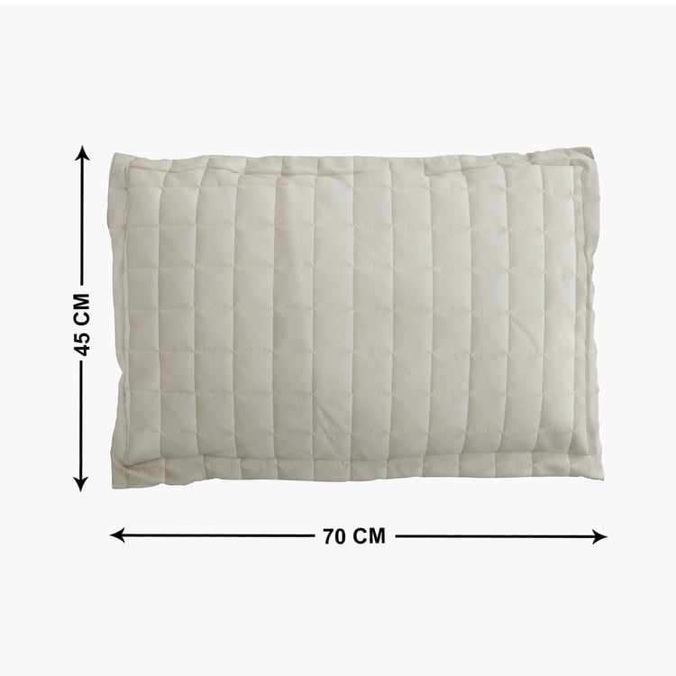 Ecliptic Saga Waffle Set of 2 Quilted Pillow Covers - 70x45cm