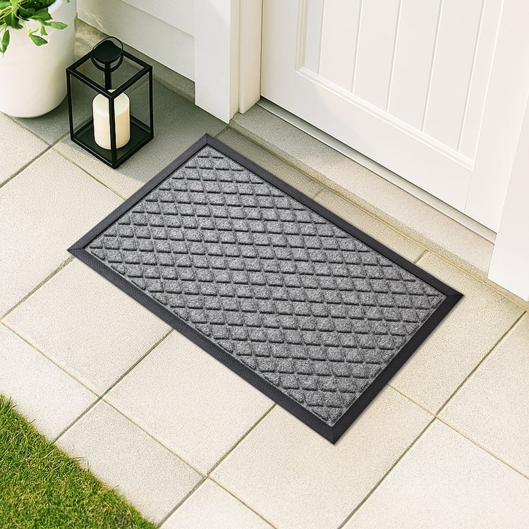 Cadence Diamond Rubber Doormat - 75x45cm