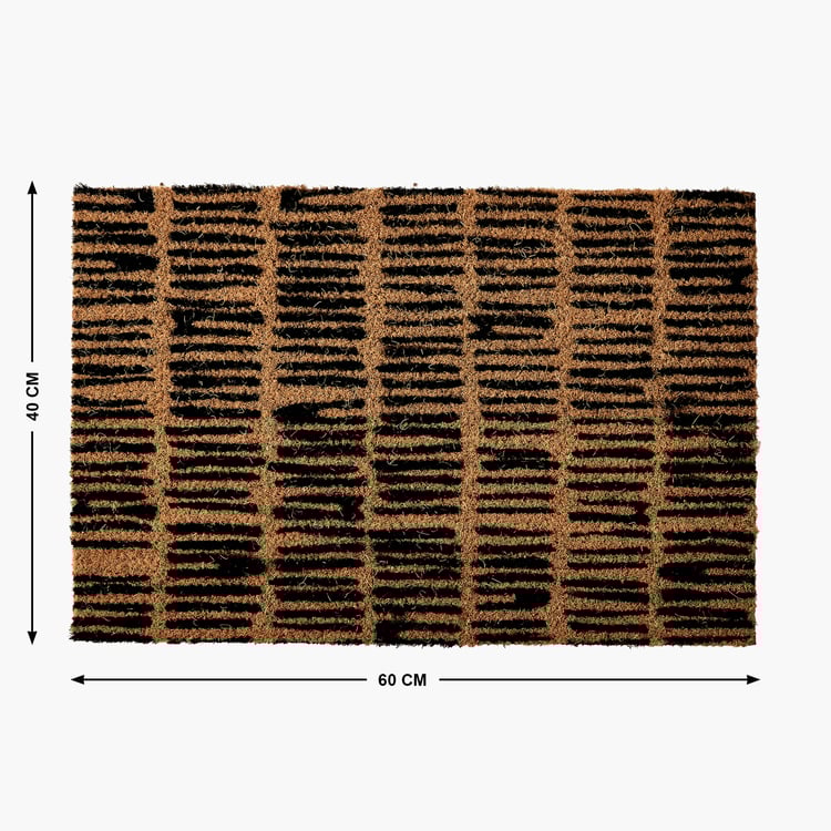 Stencila Striate Coir Printed Doormat - 60x40cm