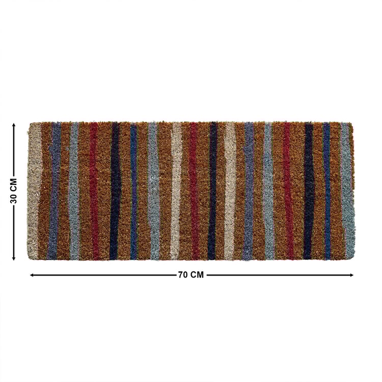 Stencila Ray Coir Striped Doormat - 70x30cm