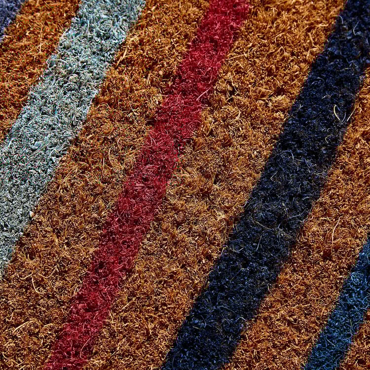 Stencila Ray Coir Striped Doormat - 70x30cm
