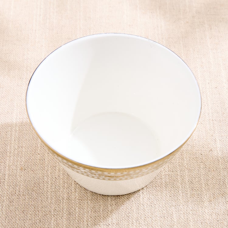 Midas Vellum Emily Bone China Printed Serving Bowl - 320ml
