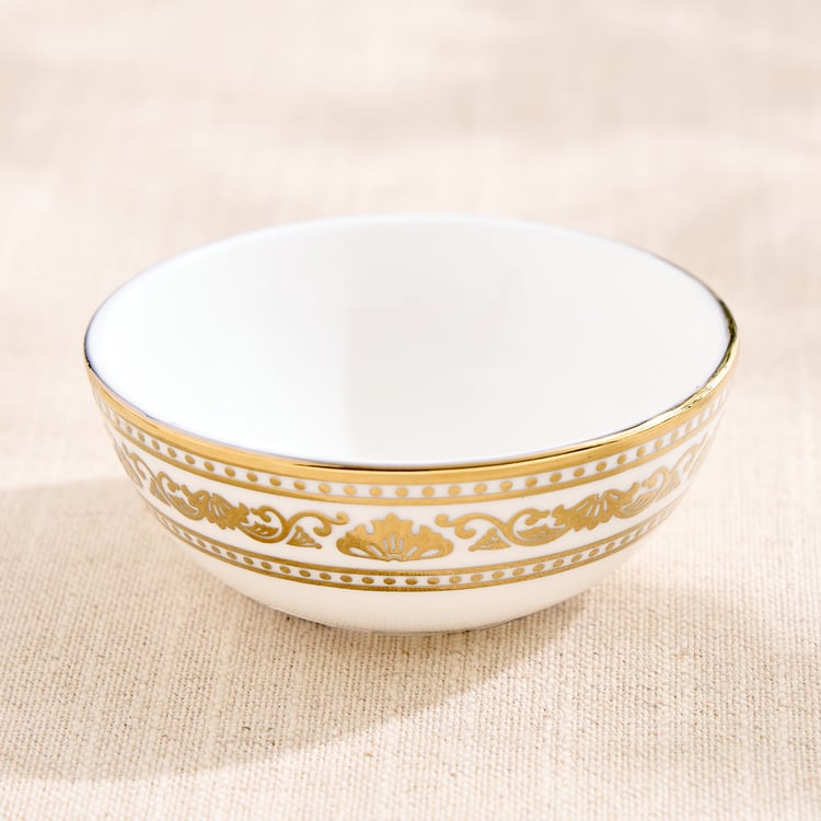 Midas Vellum Bone China Printed Katori - 150ml