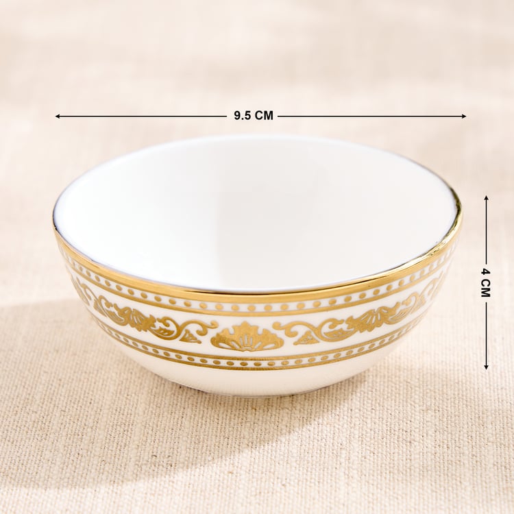 Midas Vellum Bone China Printed Katori - 150ml