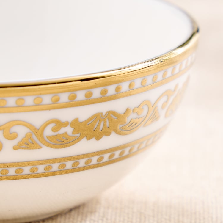 Midas Vellum Bone China Printed Katori - 150ml