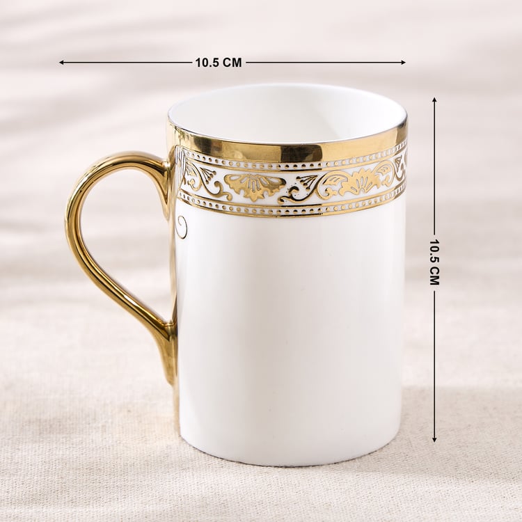 Midas Vellum Bone China Printed Coffee Mug - 330ml