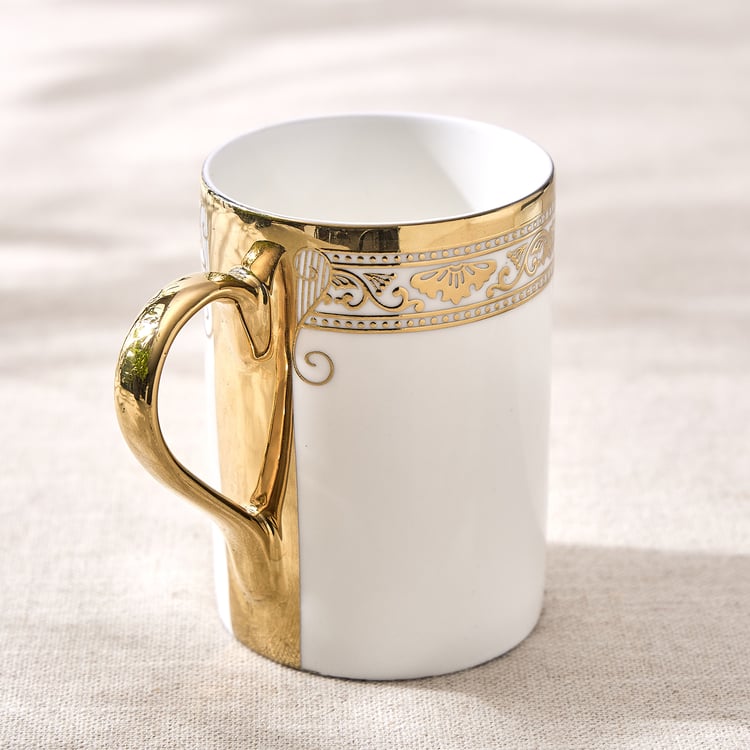 Midas Vellum Bone China Printed Coffee Mug - 330ml