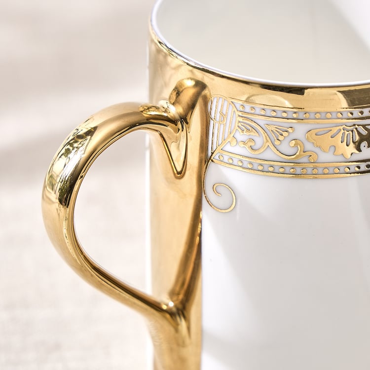 Midas Vellum Bone China Printed Coffee Mug - 330ml