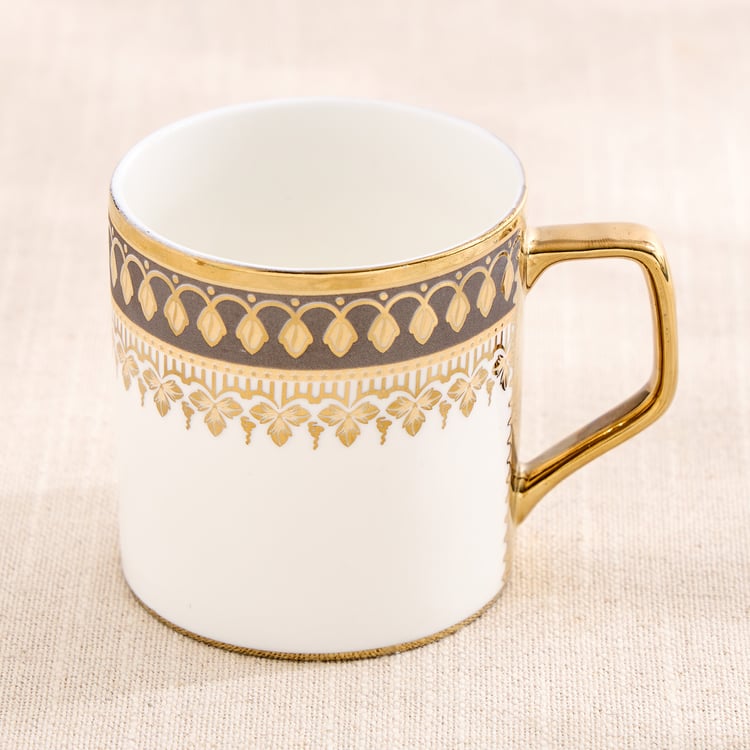 Midas Grisa Bone China Printed Coffee Mug - 220ml