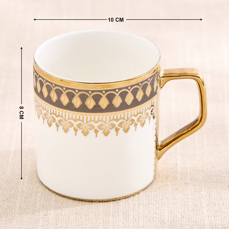 Midas Grisa Bone China Printed Coffee Mug - 220ml