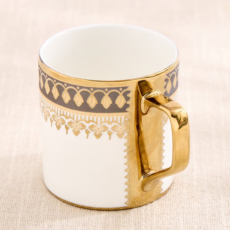 Midas Grisa Bone China Printed Coffee Mug - 220ml