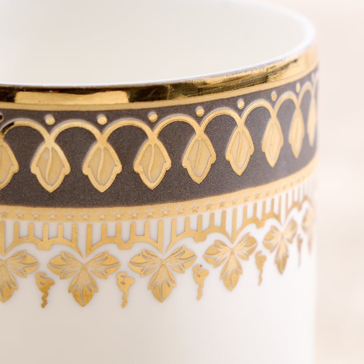 Midas Grisa Bone China Printed Coffee Mug - 220ml