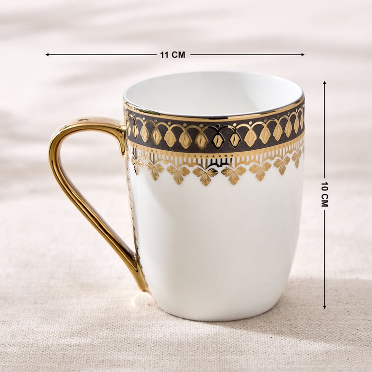 Midas Grisa Bone China Printed Coffee Mug - 330ml