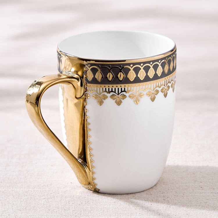 Midas Grisa Bone China Printed Coffee Mug - 330ml