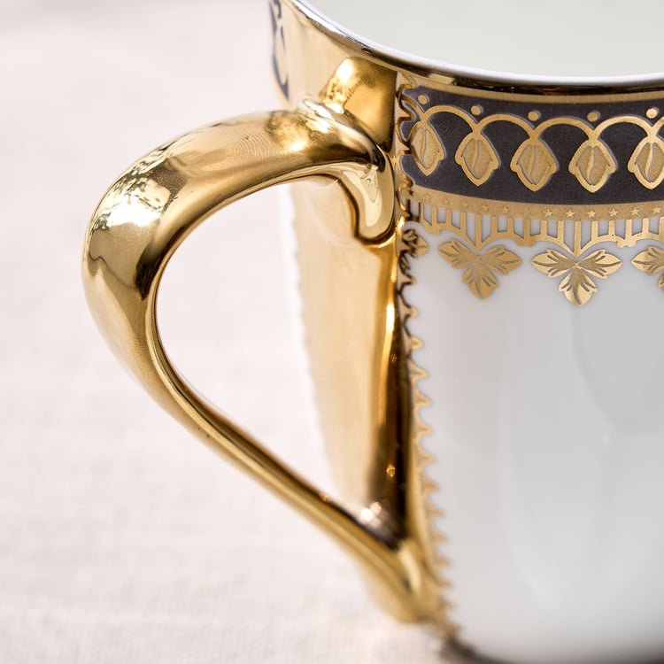 Midas Grisa Bone China Printed Coffee Mug - 330ml