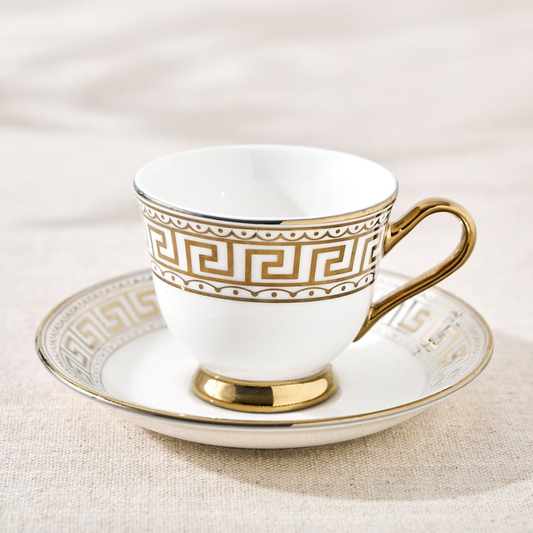 Midas Kasan Bone China Printed Cup and Saucer - 150ml