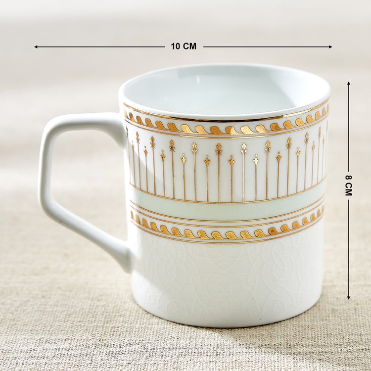 India Inspired Elephant Bone China Printed Coffee Mug - 230ml