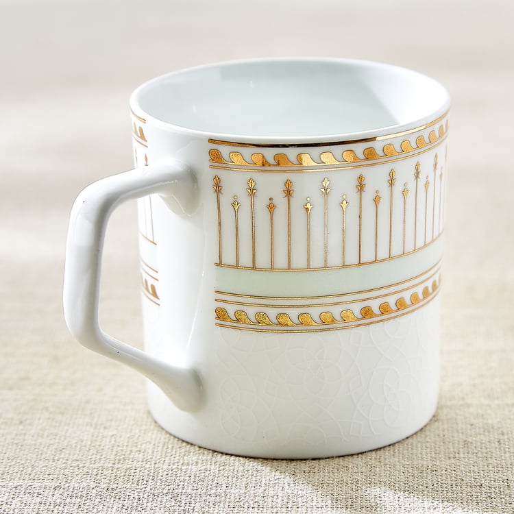 India Inspired Elephant Bone China Printed Coffee Mug - 230ml