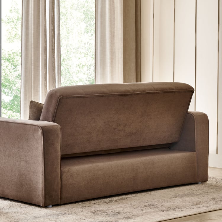 Helios Comet NXT Fabric 2-Seater Sofa Bed - Brown