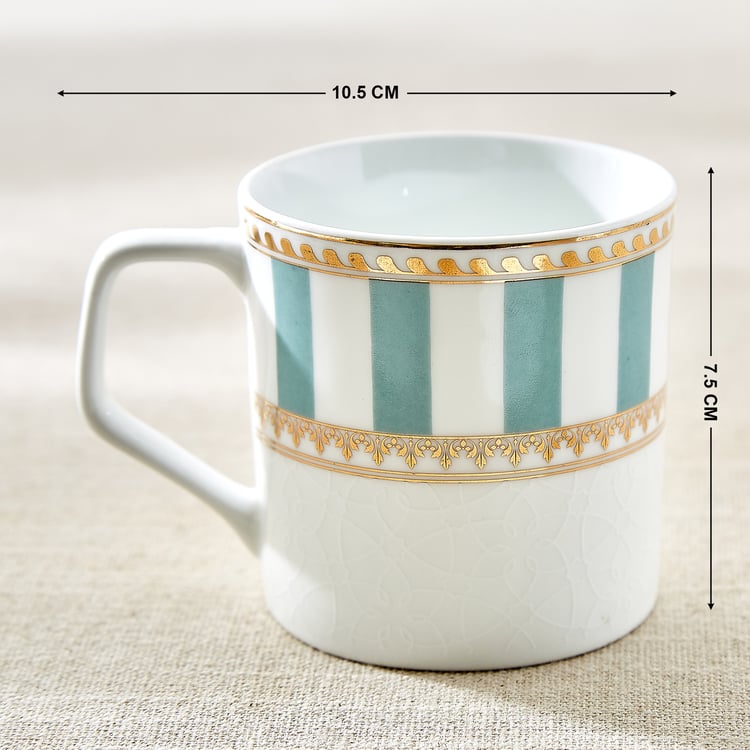 India Inspired Tiger Bone China Printed Coffee Mug - 230ml