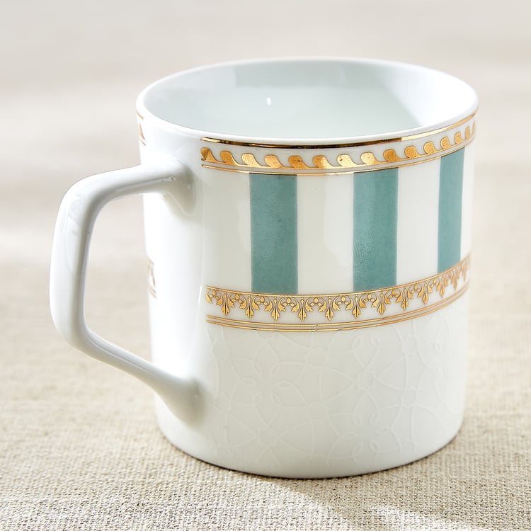India Inspired Tiger Bone China Printed Coffee Mug - 230ml