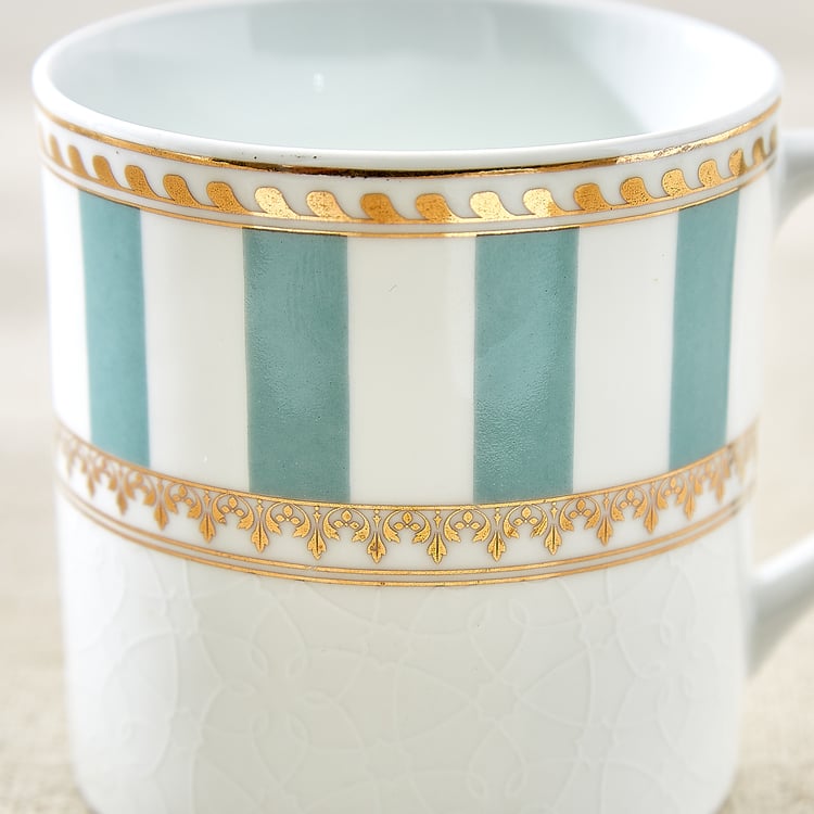 India Inspired Tiger Bone China Printed Coffee Mug - 230ml
