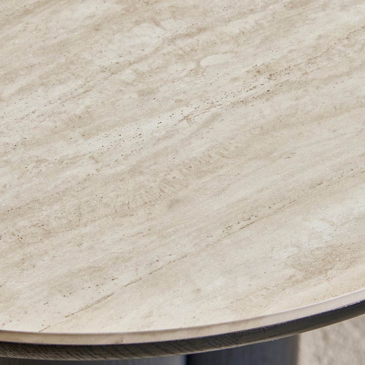 Saga Ceramic Top 6-Seater Dining Table - Brown