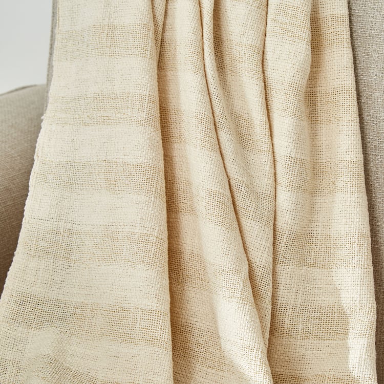 Glimmer Luxe Calico Carni Loom Cotton Lurex Embroidered Single Throw
