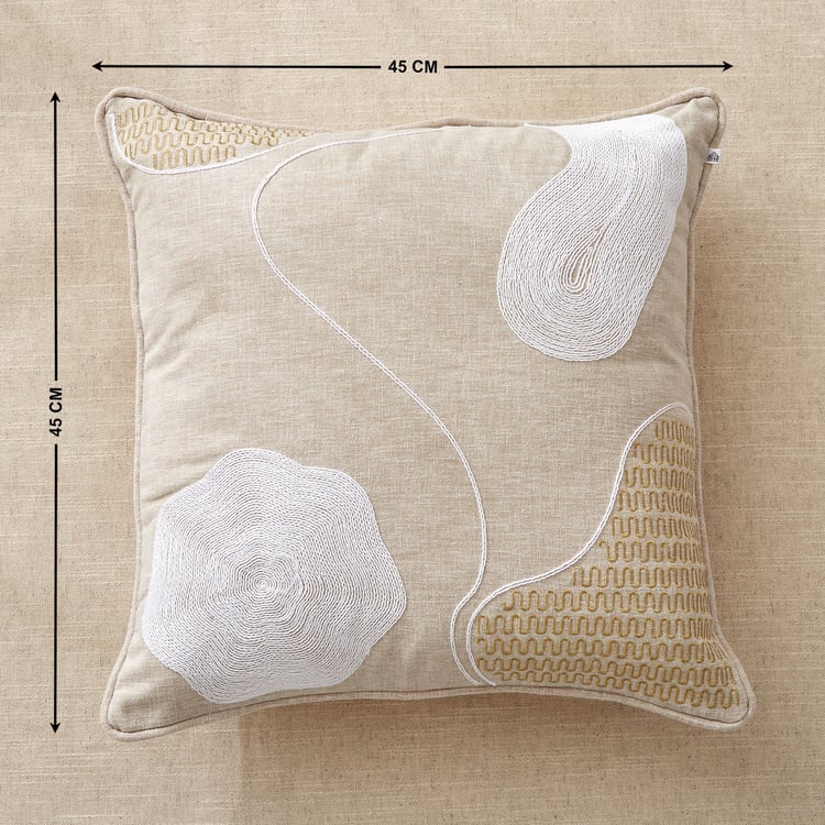 Florin Mura Embroidered Filled Cushion - 45x45cm