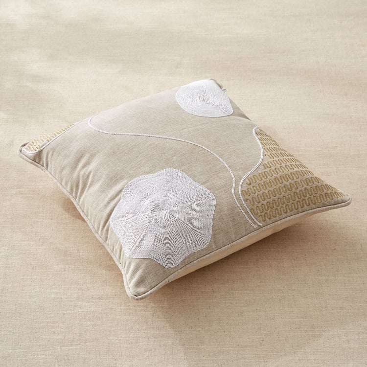 Florin Mura Embroidered Filled Cushion - 45x45cm