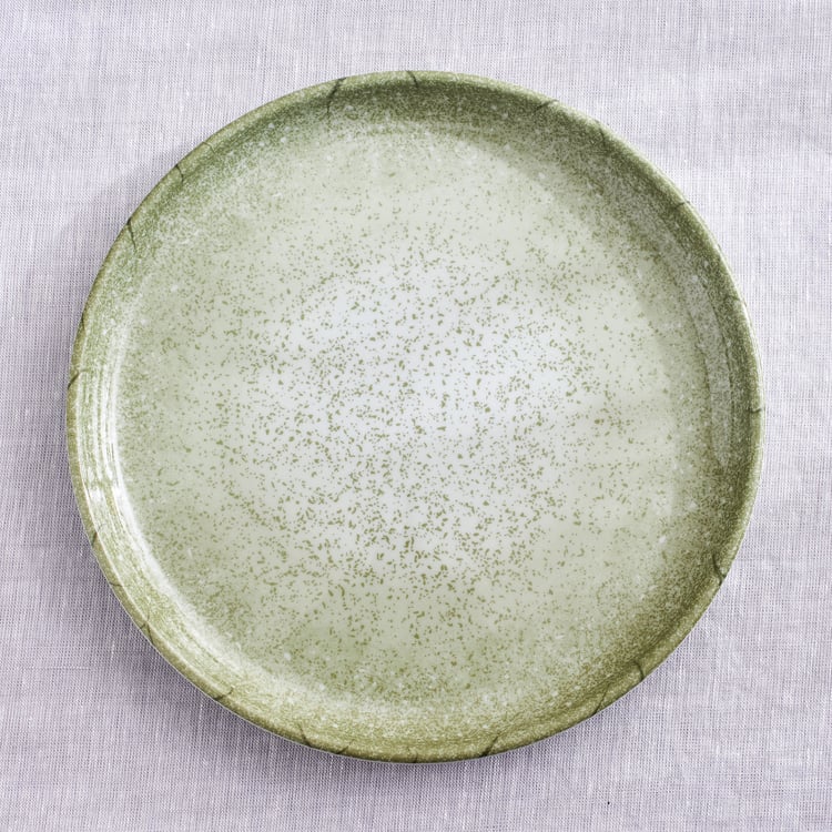 Meadows Reactive Moss Tile Melamine Dinner Plate - 25.5cm