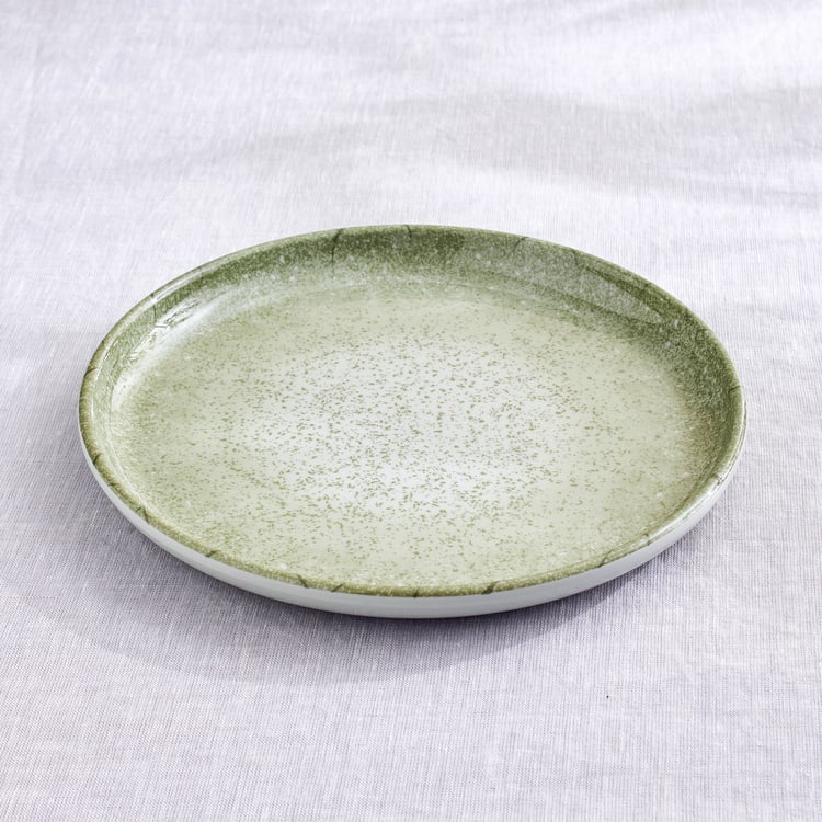 Meadows Reactive Moss Tile Melamine Dinner Plate - 25.5cm