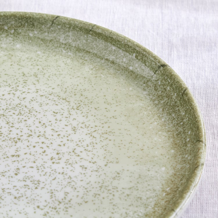 Meadows Reactive Moss Tile Melamine Dinner Plate - 25.5cm