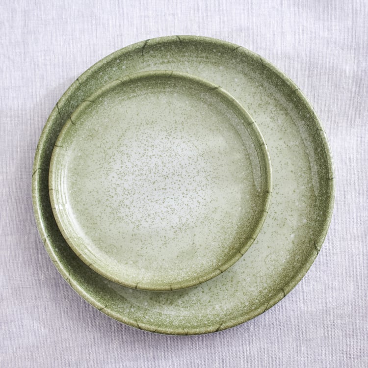 Meadows Reactive Moss Tile Melamine Side Plate - 19cm