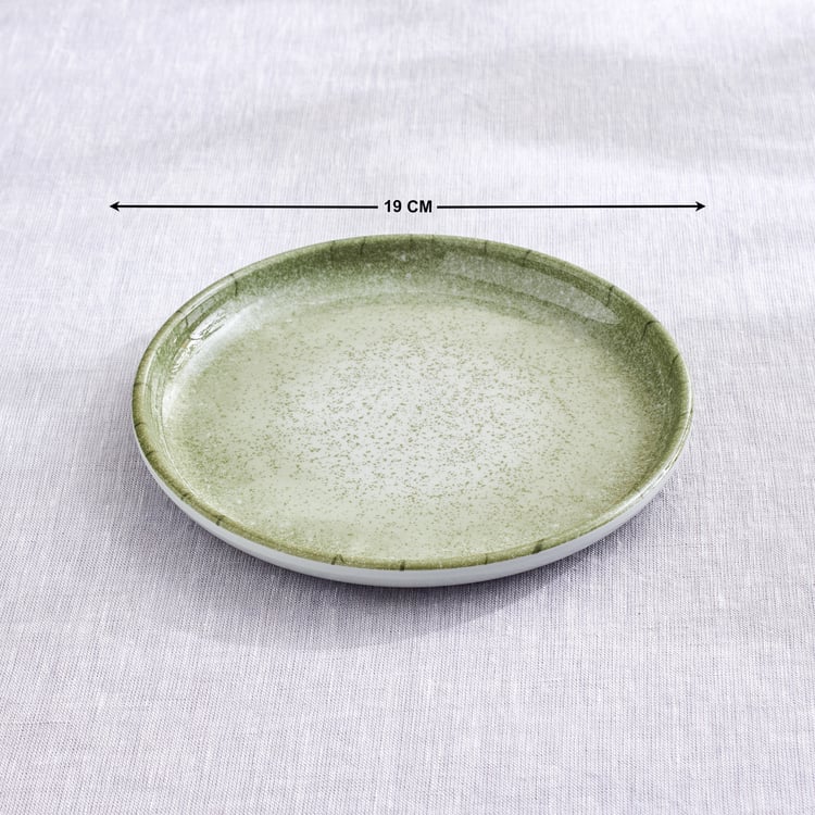 Meadows Reactive Moss Tile Melamine Side Plate - 19cm