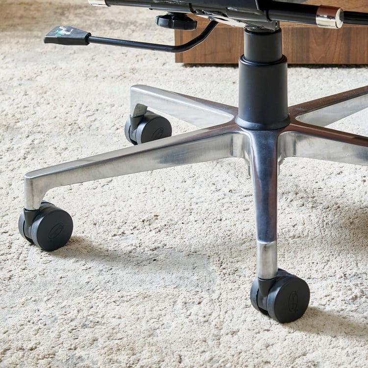 Zuby Monaco Faux Leather High Back Study Chair - Brown