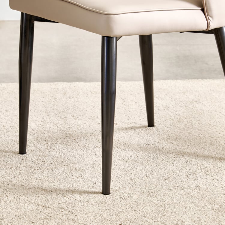 Marcello NXT Set of 2 Faux Leather Dining Chairs - Beige