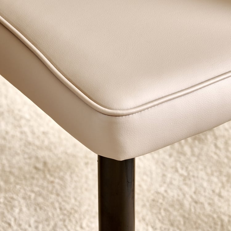 Marcello NXT Set of 2 Faux Leather Dining Chairs - Beige