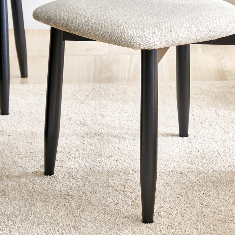 Saga Set of 2 Fabric Dining Chairs - Off White