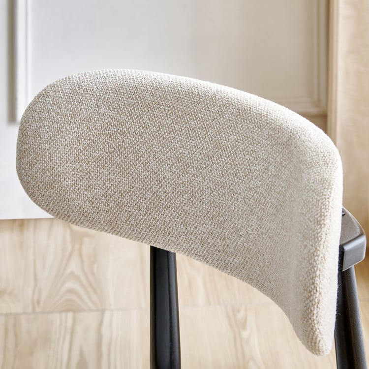 Saga Set of 2 Fabric Dining Chairs - Off White