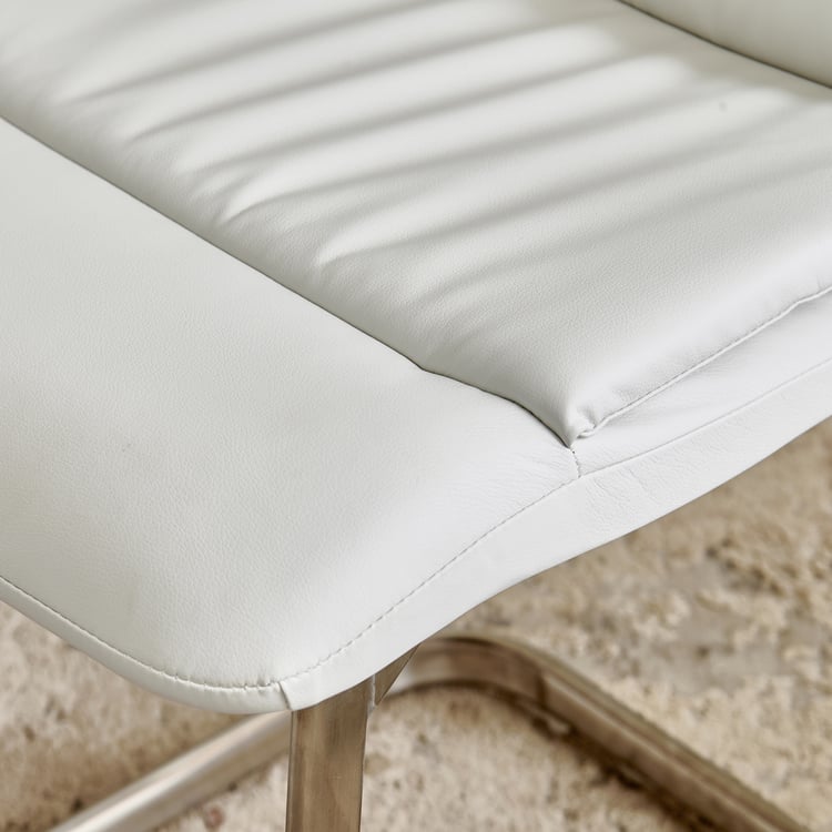 Sophia NXT Set of 2 Faux Leather Dining Chairs - White