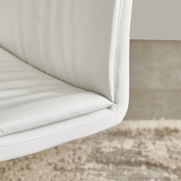 Sophia NXT Set of 2 Faux Leather Dining Chairs - White