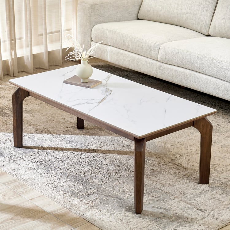 Falcon NXT Ceramic Top Coffee Table - Walnut